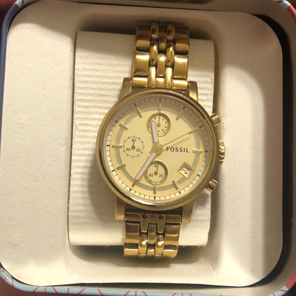 ⚡️Gold Fossil Boyfriend Watch⚡️